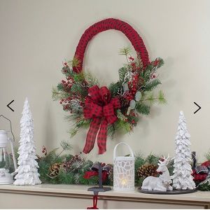 Artificial Christmas Wreath - 24-inch, Unlit